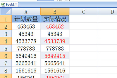 Excel怎样比较两列数据能否一样？