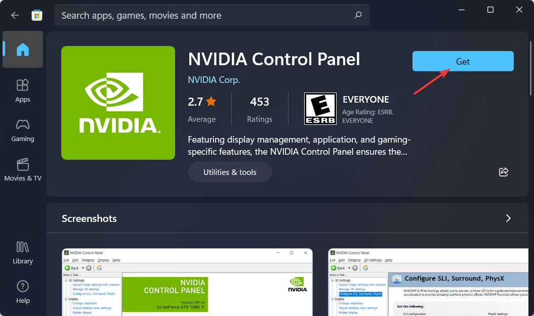 Win11找不到NVIDIA控制面板的处理办法