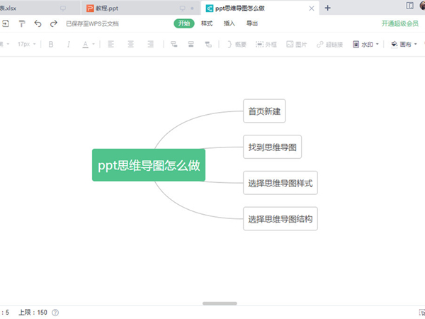 wps做电子版思想导图