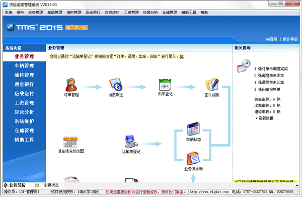 货运运输管理零碎(TMS) V2015.03