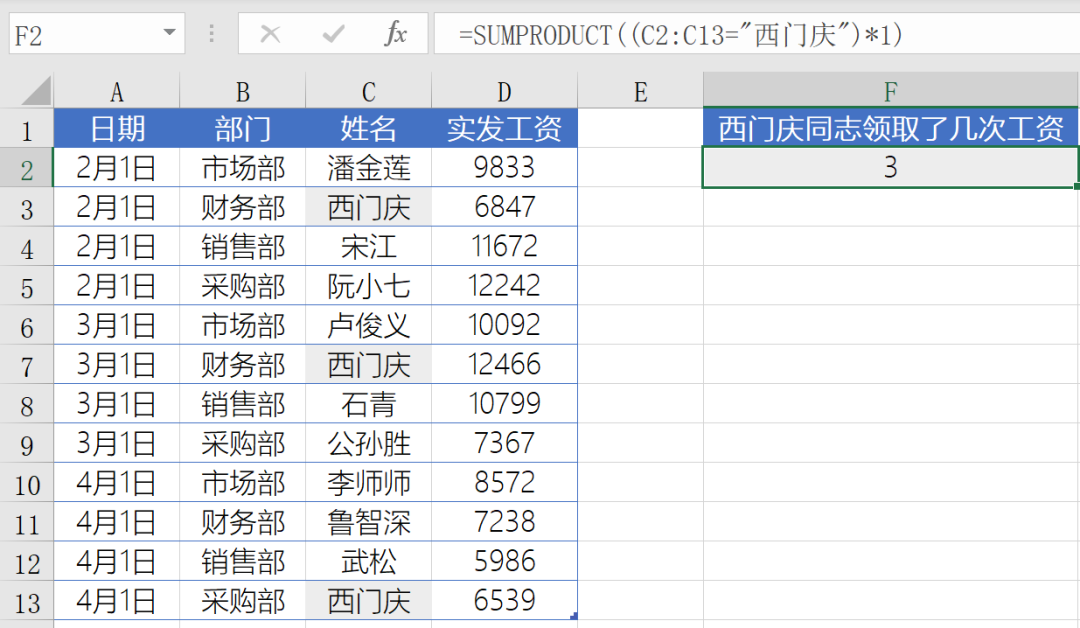 Office中SUMPRODUCT函数有什么作用？