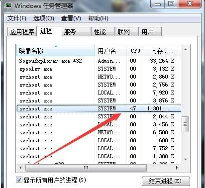 Win7零碎中svchost占用cpu过高怎样办？