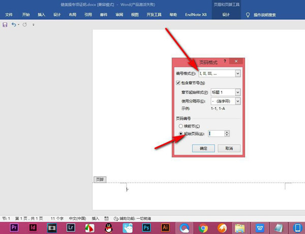 Word页码罗马数字怎样输入？