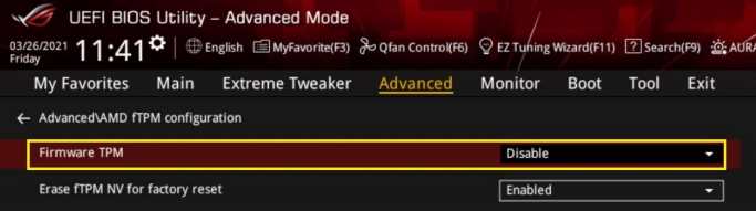 华硕电脑怎样开启TPM2.0