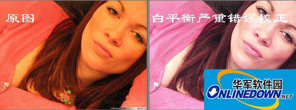 严重白均衡错误校正
